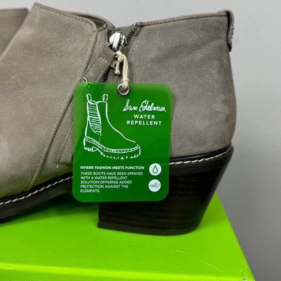 New Sam Edelman Pryce Ankle Bootie in Putty Suede Women's Size 10 - Picture 8 of 10